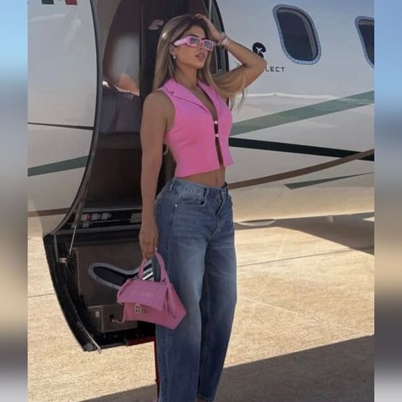 Zara NWTβTAILOREDβVESTβTOPβpink - Picture 3 of 11